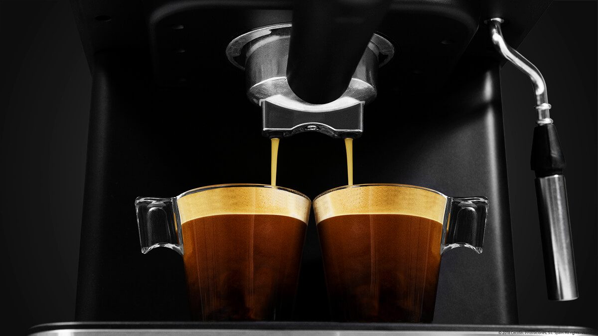 Sincreative Cafetera Express Steel para espressos y cappuccinos, 20 Bares  de Presión cafetera barista, Brazo portafiltros